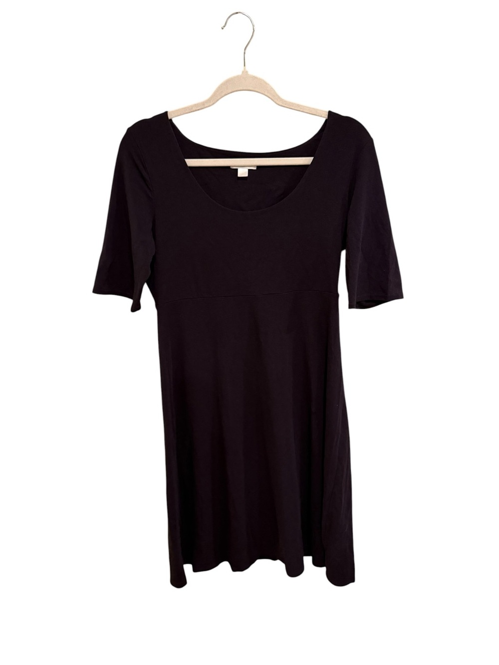 Garnet Hill Navy Super Soft Scoop Neck Dress - Size Small